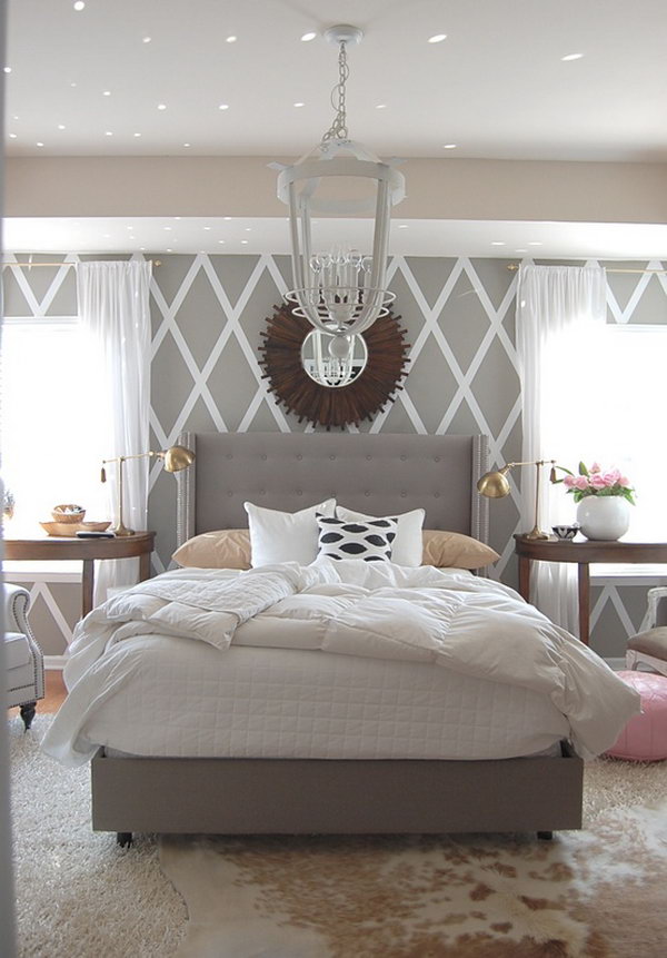 bedroom master paint gray painting grey walls bed accent colors decor neutral bedrooms decorating painted easy source patterns designer
