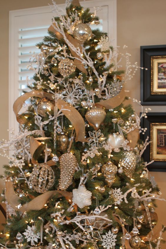 Decorated Silver Christmas Trees 2021