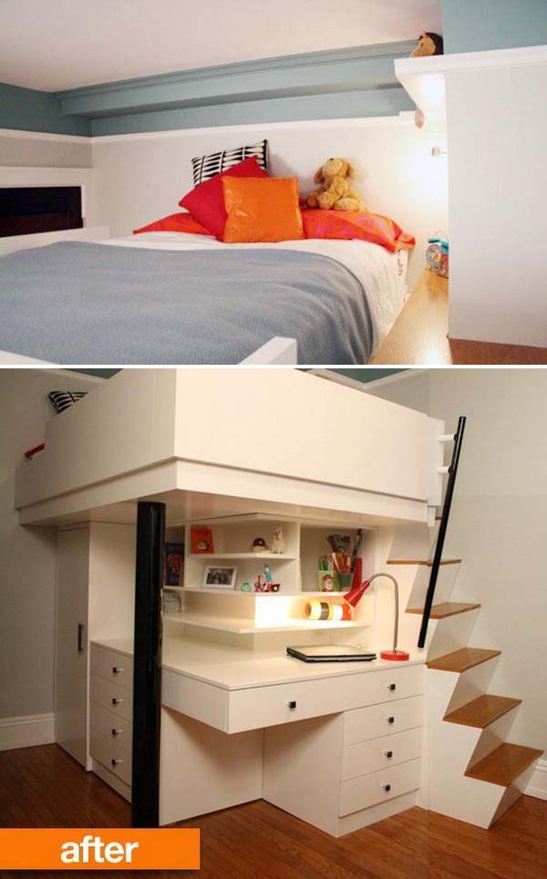 loft beds rooms bed bedroom cool storage space spaces desk bedrooms saving stairs bunk below lofted decor cozy tigerfeng