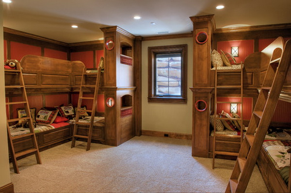 traditional boys bunkroom design by gabriel builders 