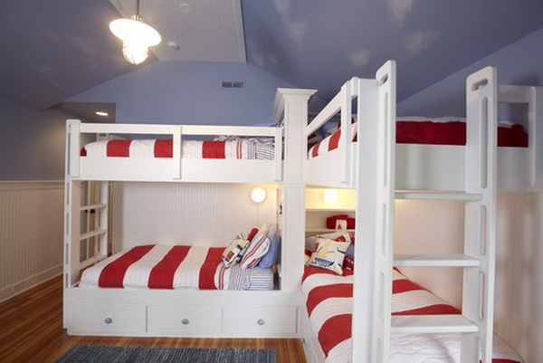 traditional boys bunkroom design by stonebreaker builders 