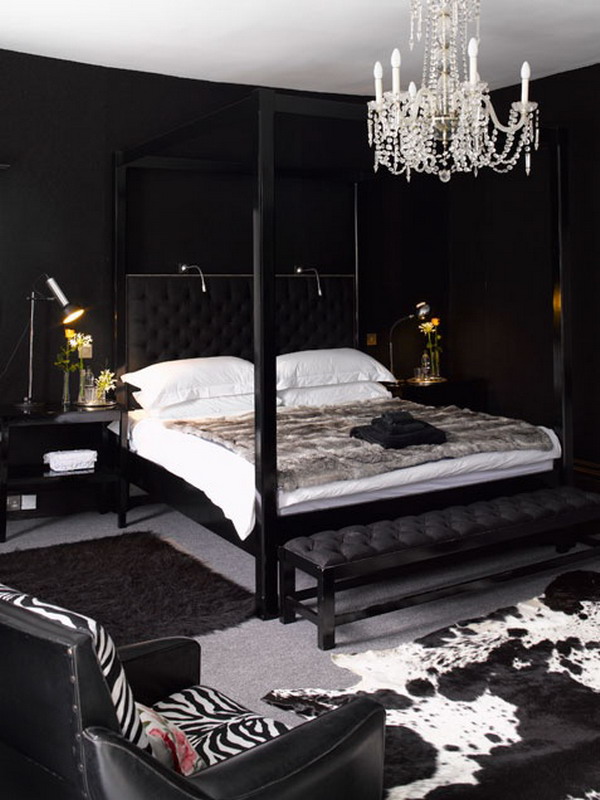 black romantic bedroom idea 2 