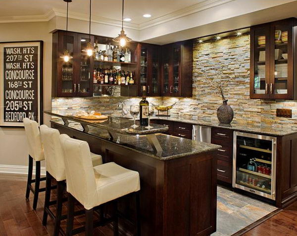 Basement Bar Idea.