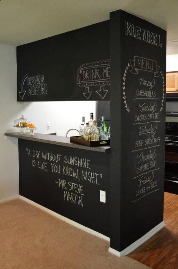 DIY Chalkboard Wall. 