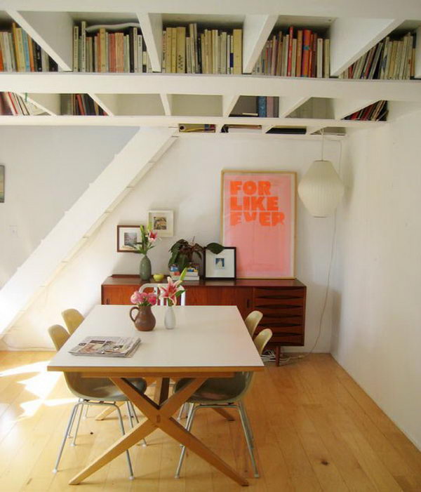 Basement Ceiling Bookshelf, 