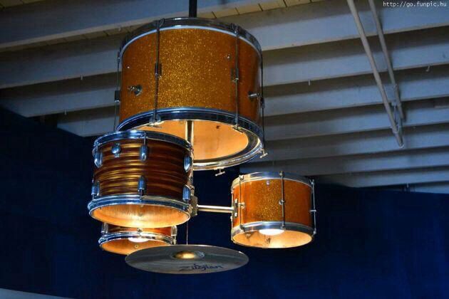 Drums Lighting for Basement Bar, 