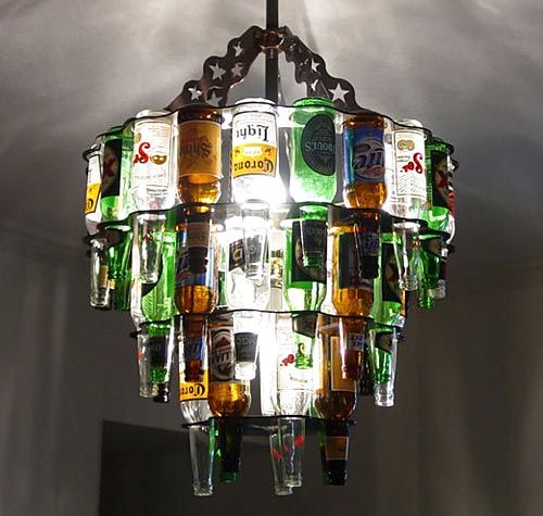 Beer Bottle Chandelier,