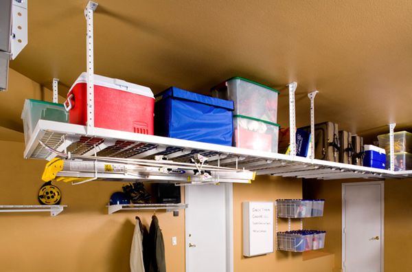 Ceiling Storage. The HyLoft ceiling storage unit is a popular storage and organization solution for homeowners who want to get more out of their garage space. 