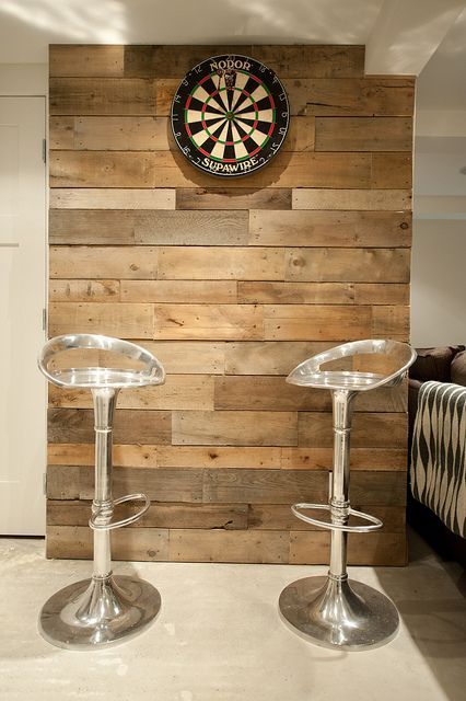 Rustic and Modern Game Room Wall, 