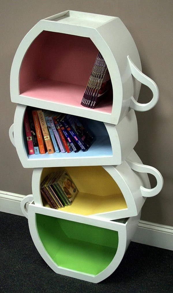 Stacked Teacup Shelves,