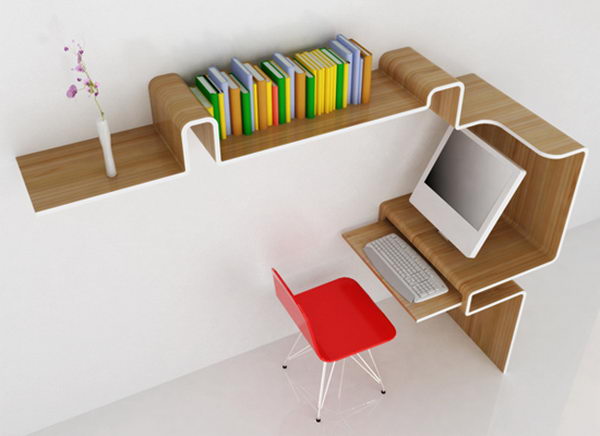 K Workstation Decorative Shelving Idea, 