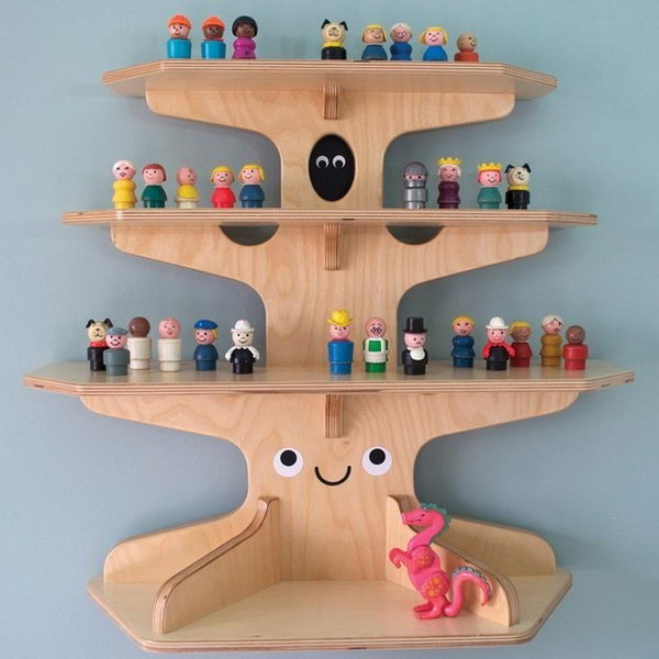 Wooden Treehouse Shelf,