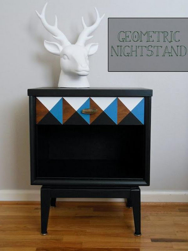 Creative nightstand which makes your bedroom looks more interesting. 