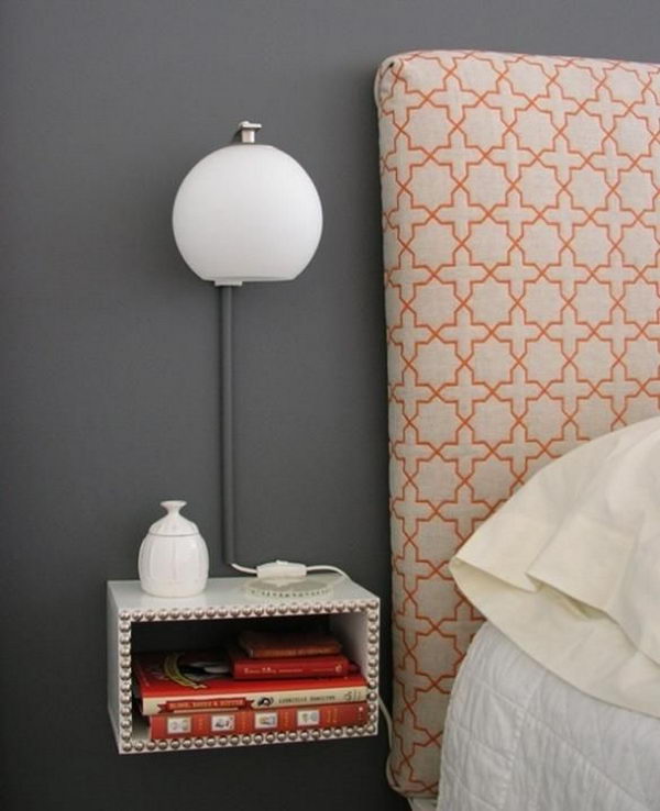 Creative nightstand which makes your bedroom looks more interesting. 