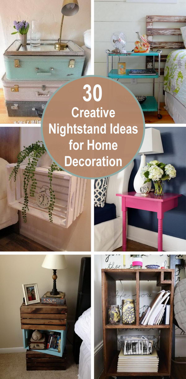 30 Creative Nightstand Ideas for Home Decoration.