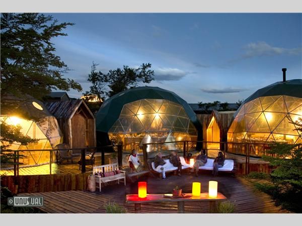 Eco Camp Patagonia, Chile. Sleep in sympathy with nature. This is Patagonia′s first fully sustainable accommodation and the world’s first Geodesic hotel. 