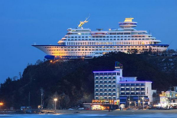 Sun Cruise hotel in South Korea. 