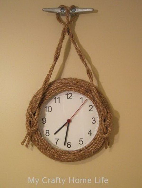 This nautical wall clock would be a cute idea for either the sailboat themed pool room or your bedroom if you go the navy route. 