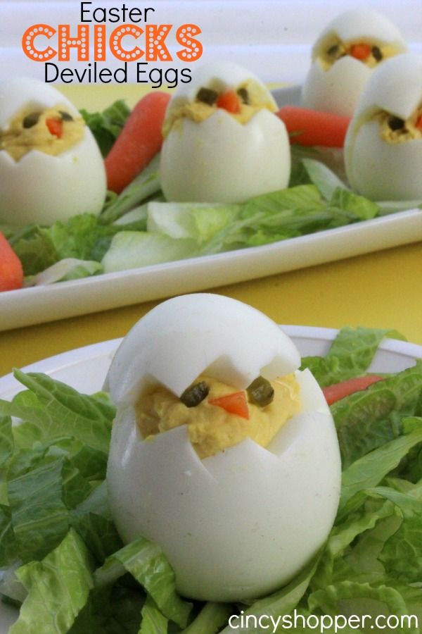 Easter Chicks Deviled Eggs. Add these cute little chicks to your Easter dinner menu. These Easter Chick Deviled Eggs are so simple yet they are just so special. 