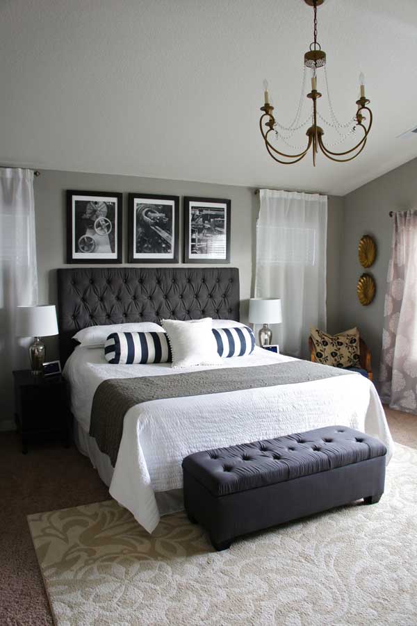 White and Black Master Bedroom Paint Color Ideas