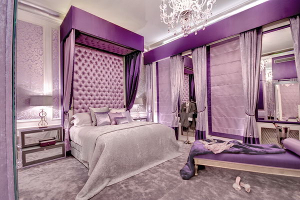 Purple Themed Master Bedroom Paint Color Ideas 