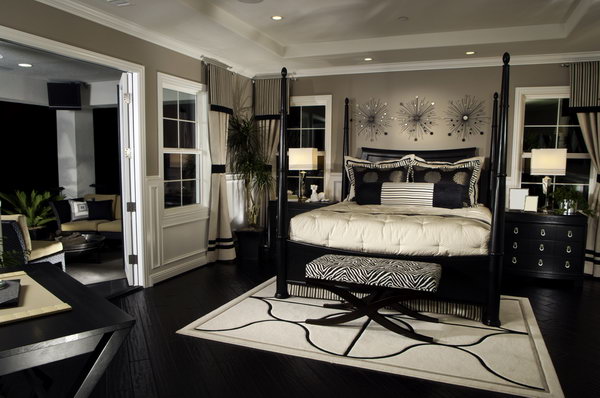 White and Black Master Bedroom Paint Color Ideas 