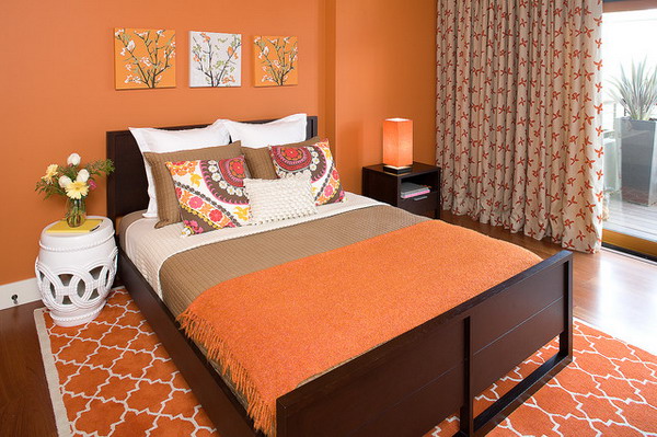 Orange Master Bedroom Paint Color Ideas 