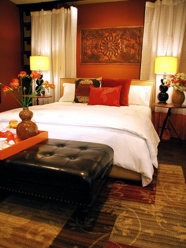 Orange Master Bedroom Paint Color Ideas 