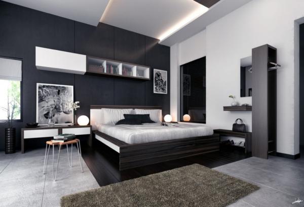 White and Black Master Bedroom Paint Color Ideas 