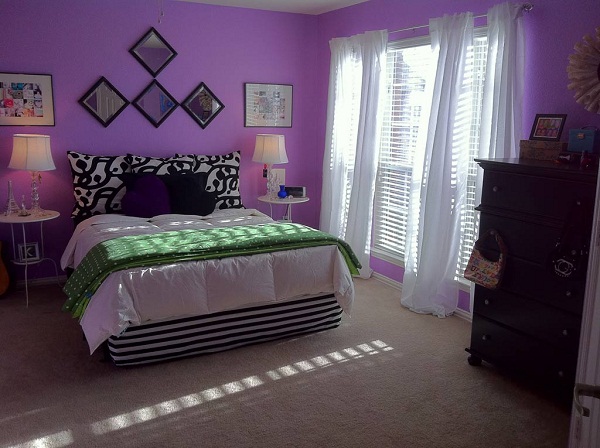 Purple Themed Master Bedroom Paint Color Ideas 