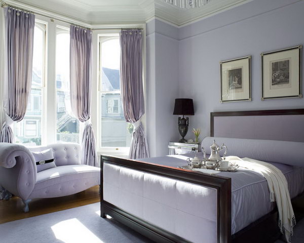 Black grey and 2024 purple bedroom