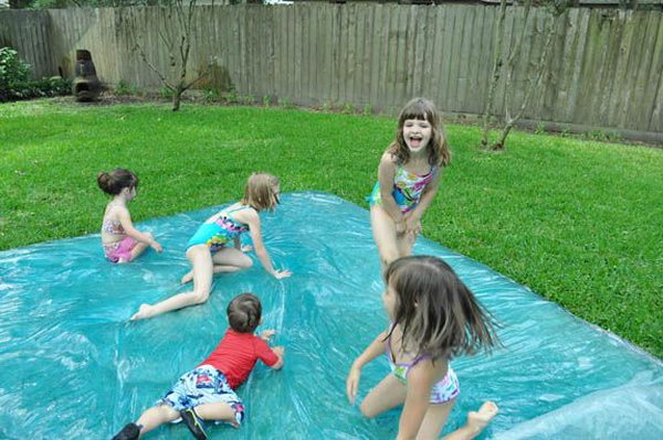 Great Water Bed and Water blob.  This is easy and cheap to make and you won't believe how much fun this is  perfect for kids! 