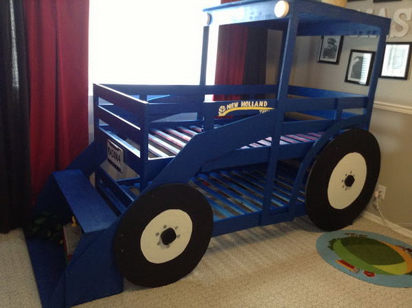 Transform a Mydal Bunk Bed to Tractor Bed 