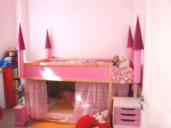 Convert an IKEA kura Bed to a Princess Castle 