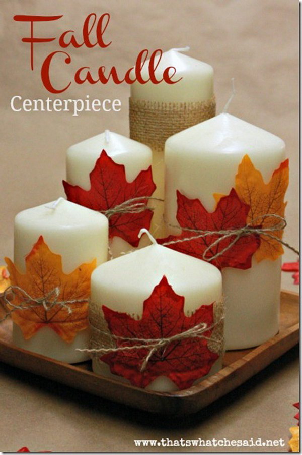 DIY Fall Candle Centerpiece