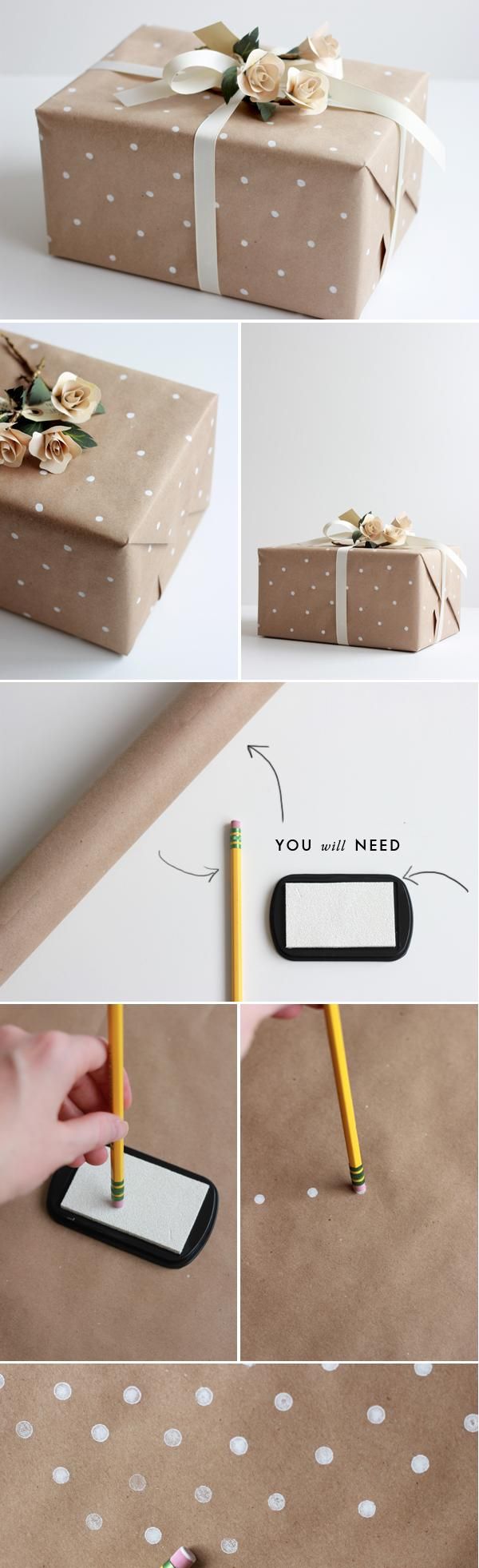 Polka Dot Your Brown Wrapping Paper . 