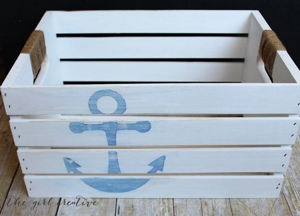 DIY Distressed Nautical Crate Tutorial 