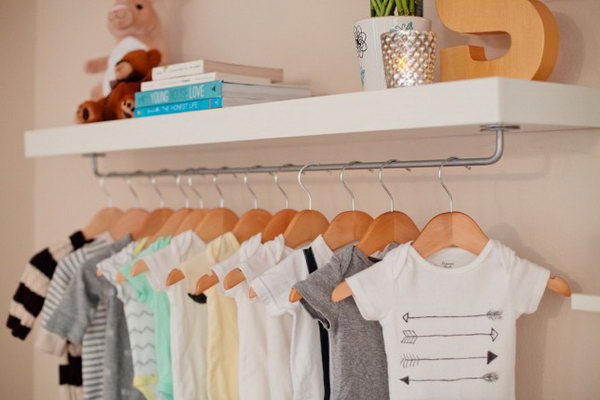 DIY Nursery Shelf for More Storage. 