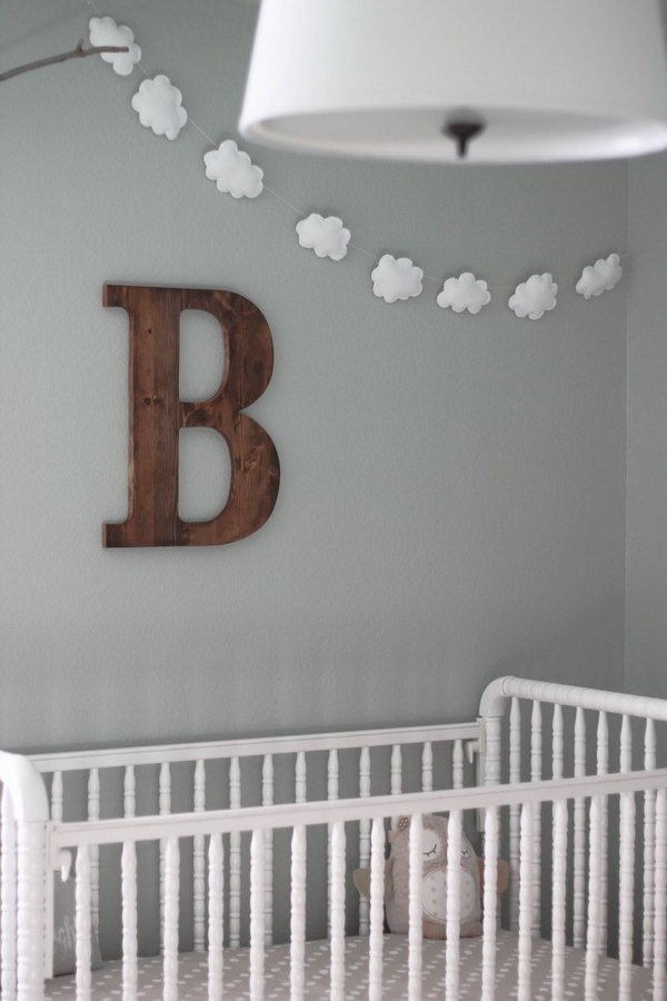  DIY Cloud Garland for a Baby Room. 