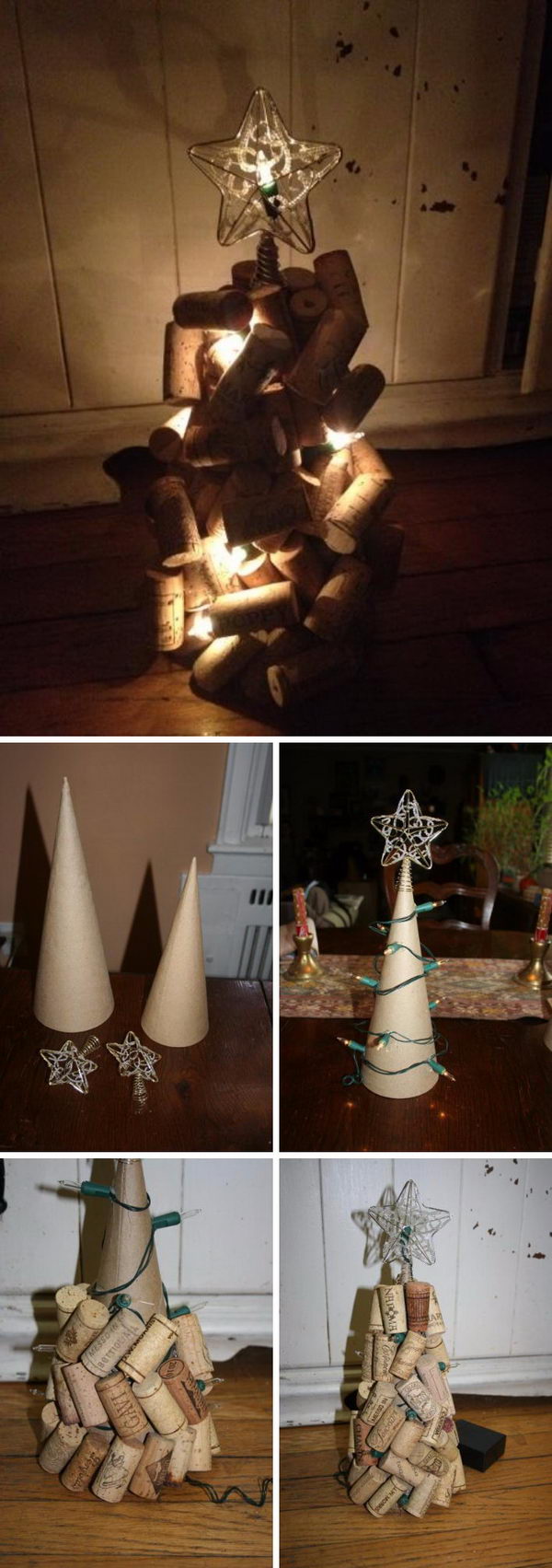 Make A Recycled Wine Cork Christmas Tree. 