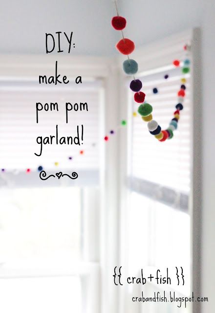 DIY Pom Pom Garland. 