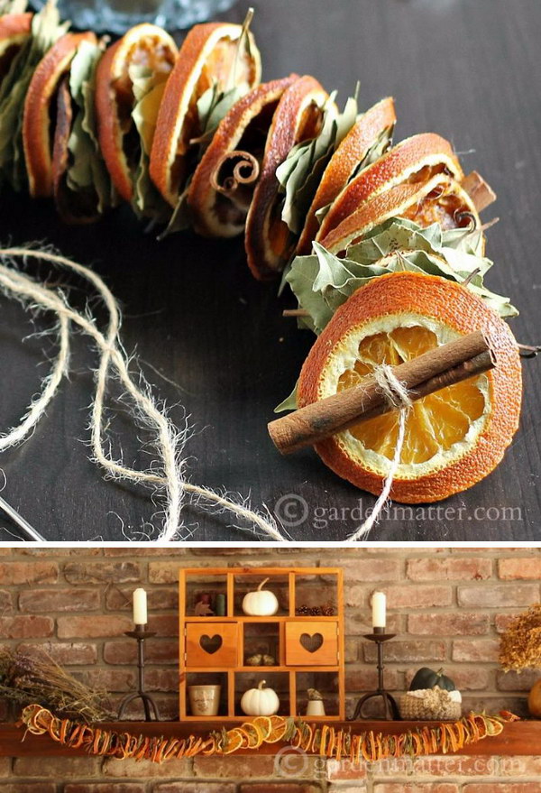 DIY Dried Orange Garland. 