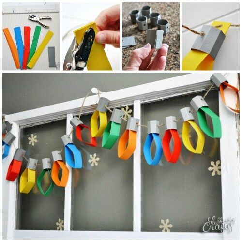 Christmas 'Lights' Paper Garland. 