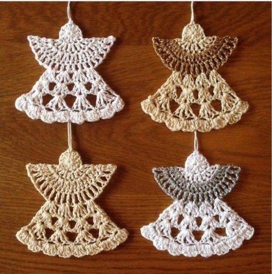 Crochet Christmas Angels. 