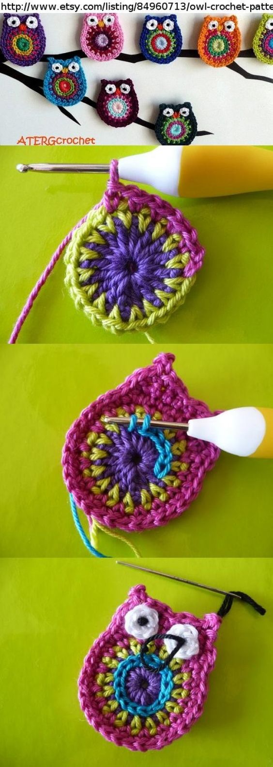 Crochet Owl Ornament. 