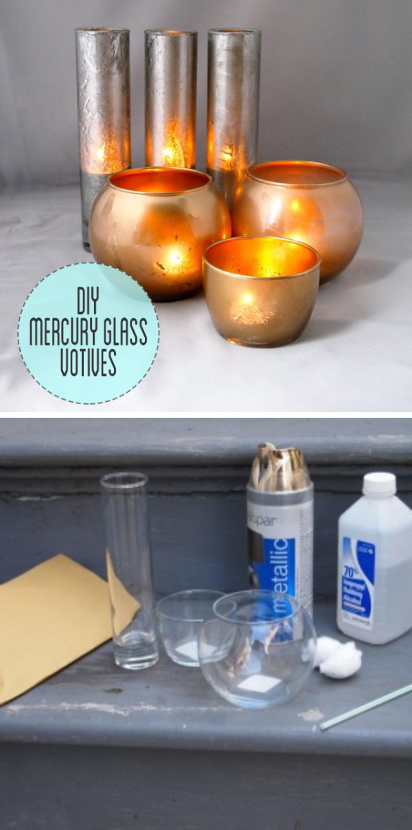 Easy Mercury Glass Votives 