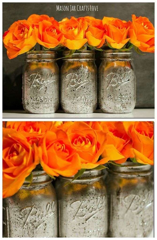 Mercury Glass Mason Jars Tutorial 