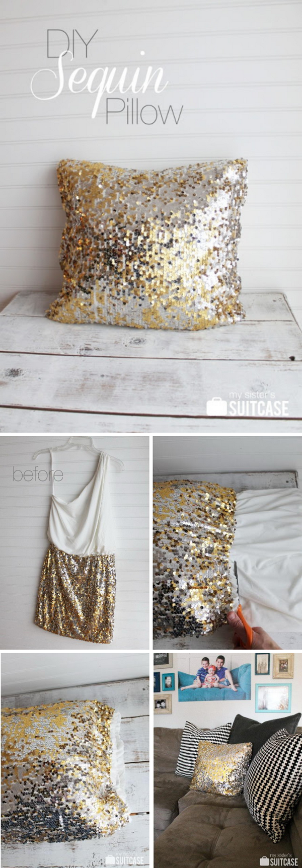 DIY Sequin Pillow 