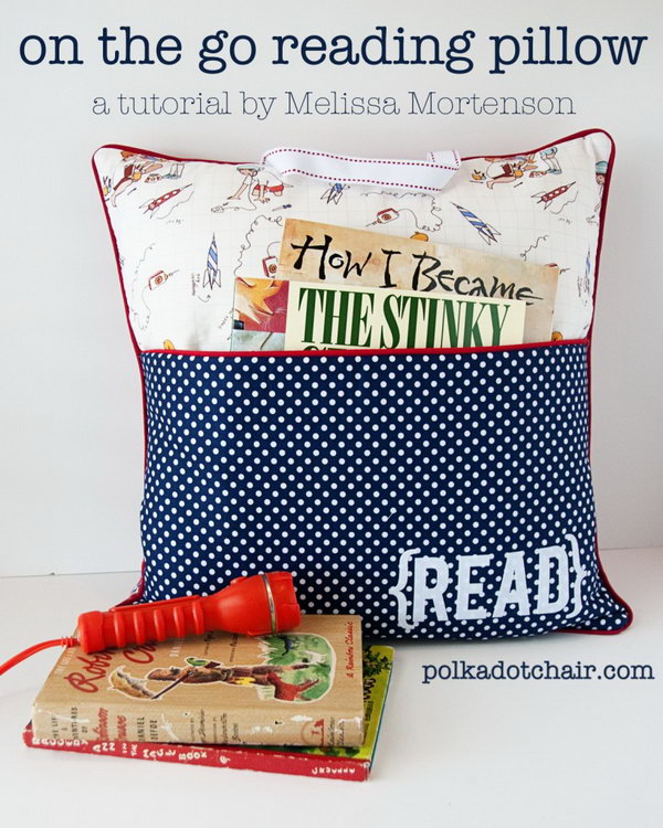 DIY Reading Pillow for Book Lovers