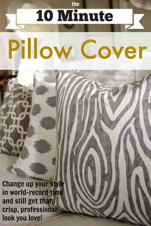 The 10 Minute DIY Pillow Cover